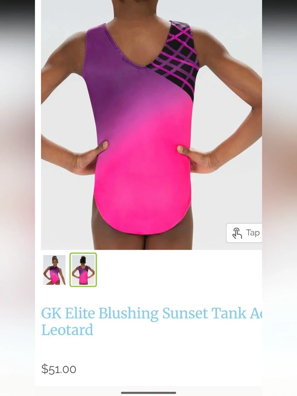 BLUSHING BEAUTY GK ELITE Gymnastic Dance Leotard CL LARGE OMBRE Pink Purple $51